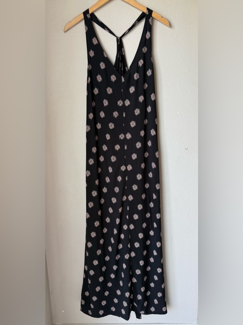 Gap Factory Print Knot-Back Maxi Dress Womens Size Medium V-Neck